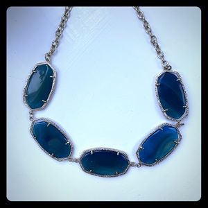Kendra Scott Gold & Blue Stone Necklace